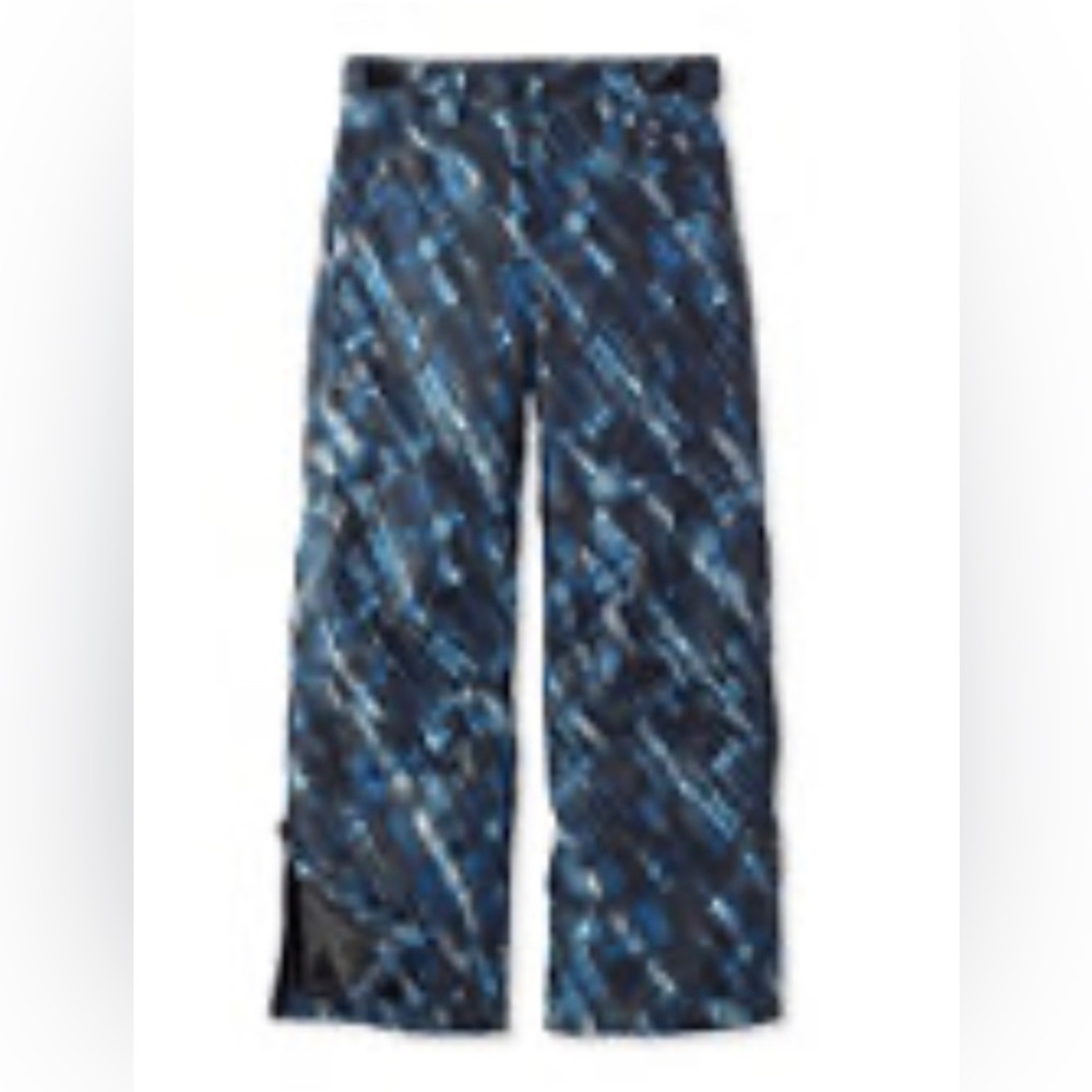 LL Bean Glacier Summit Waterproof Snow Pants Little Boys, 6X-7, Black Argyle